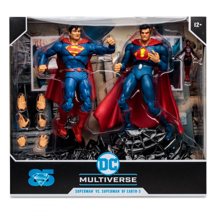 DC Multiverse Multipack Action Figure Superman vs Superman of Earth-3 Gold Label 18 cm