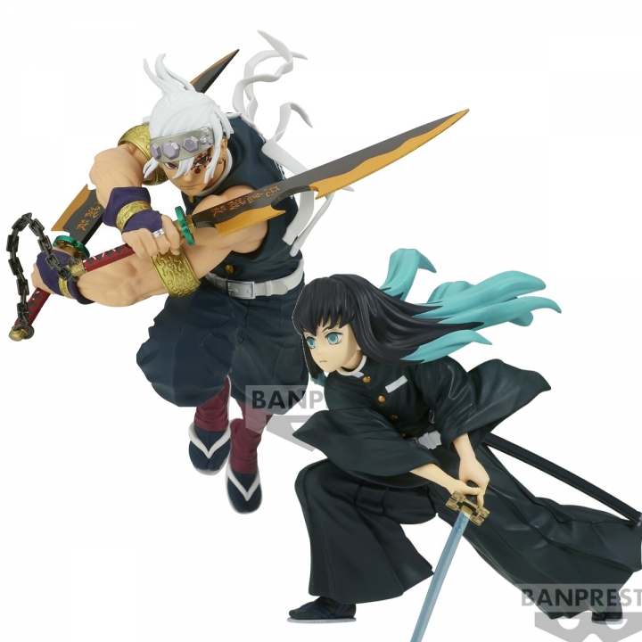 Demon Slayer Kimetsu no Yaiba: Vibration Stars - Tengen Uzui / Muichiro Tokito Figure 13-10 cm