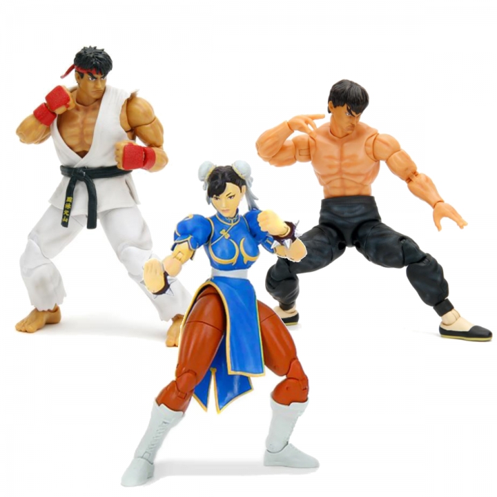 Street Fighter Action Figure Chun-Li / Ryu / Fei long 15 cm Wave 1