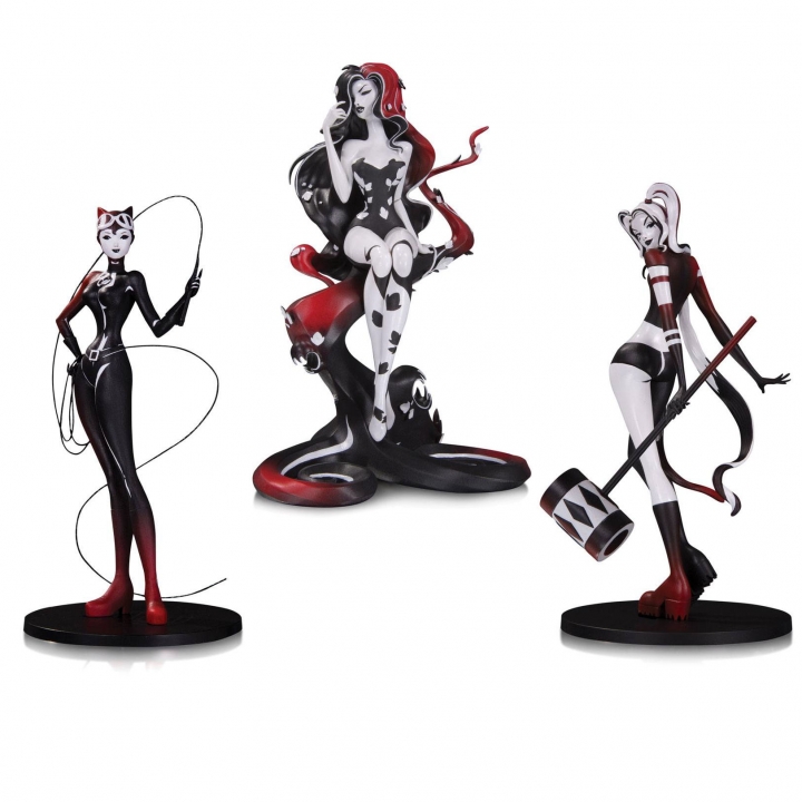 DC Comics DC Artists Alley Statue Poison Ivy / Harley Quinn / Catwoman by Sho Murase 17 cm