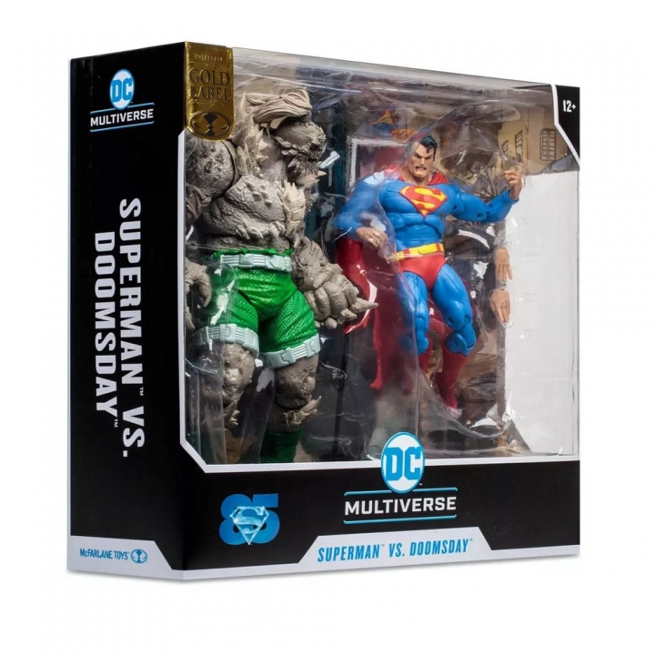 DC Multiverse Action Figures Superman vs Doomsday Gold Label 18 cm