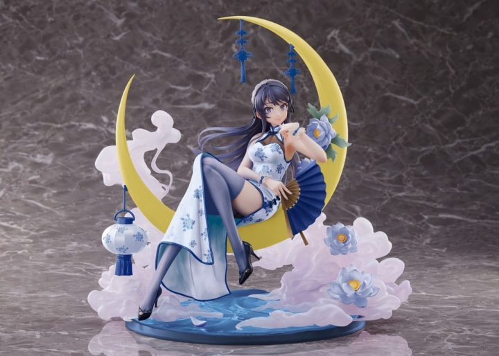 Rascal Does Not Dream of Bunny Girl Senpai PVC Statue 1/7 Mai Sakurajima White Mandarin Dress 25 cm