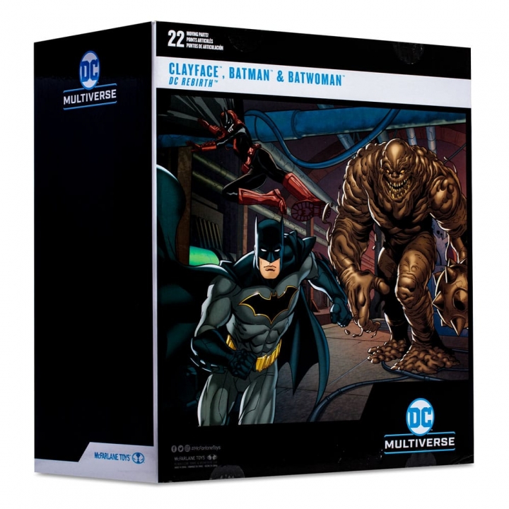 DC Multiverse Action Figures Multipack Clayface,Batman & Batwoman DC Rebirth Gold Label 18 cm