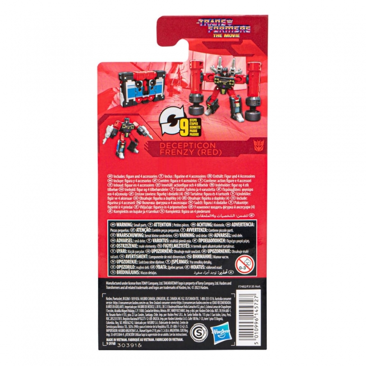 Transformers: The Movie Generations Studio Core Class Action Figure Decpticon Frenzy Red 9 cm