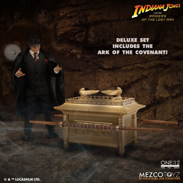 Indiana Jones Action Figure 1/12 Major Toht and Ark of the Covenant Deluxe Boxed Set 16 cm