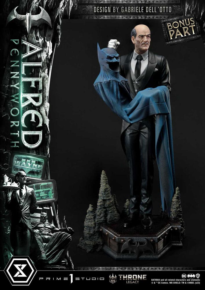 DC Comics Throne Legacy Series Statue Alfred Pennyworth Batman Comics Bonus Version 57 cm