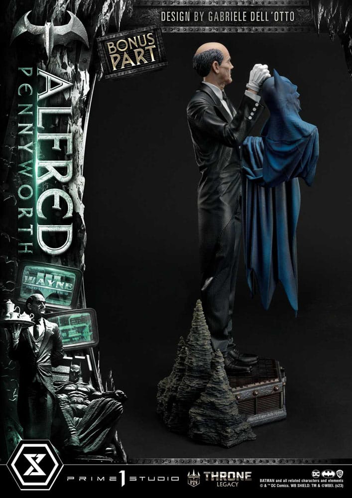 DC Comics Throne Legacy Series Statue Alfred Pennyworth Batman Comics Bonus Version 57 cm