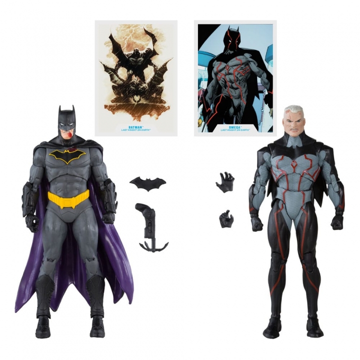 DC Collector Action Figures Pack of 2 Omega Unmasked & Batman Bloody Gold Label 18 cm