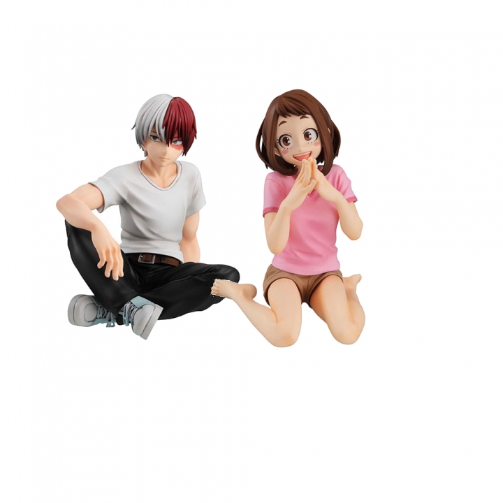 My Hero Academia G.E.M. PVC Statue Shoto Todoroki / Ochaco Uraraka Palm Size 7 cm