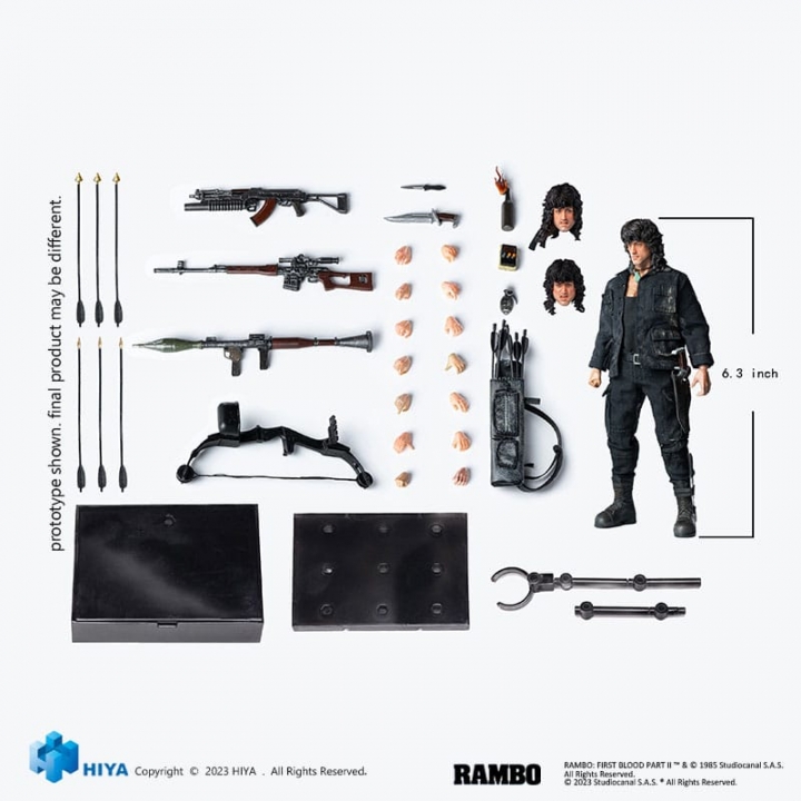 First Blood II Exquisite Super Series Action figure 1/12 First Blood III John Rambo 16 cm