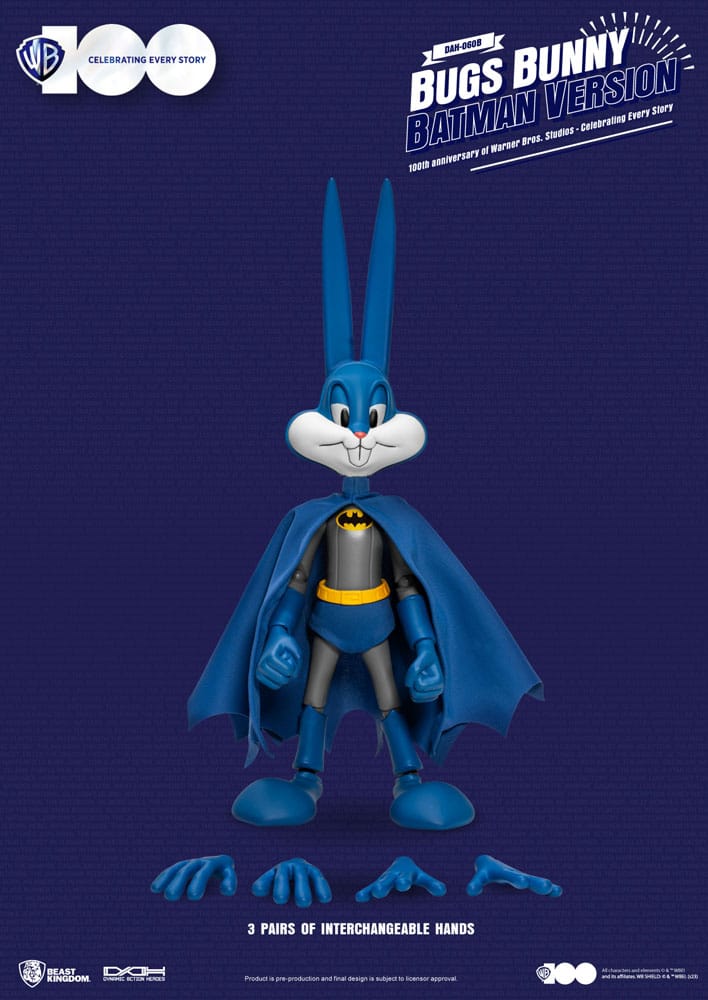 Dynamic 8ction Heroes 1/9 100th Anniversary of Warner Bros. Bugs Bunny Batman Ver. 17 cm