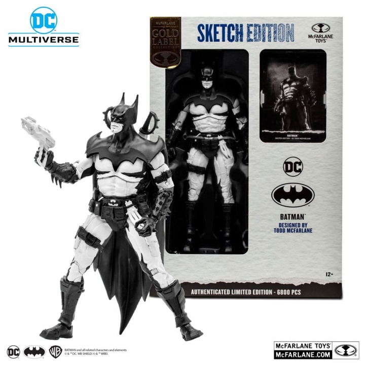 DC Multiverse Action Figure Batman by Todd McFarlane Sketch Edition Gold Label 18 cm