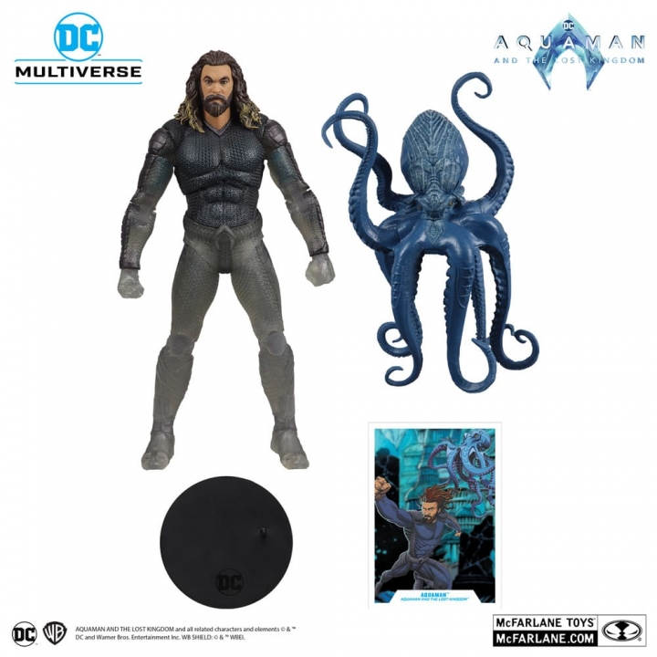 Aquaman and the Lost Kingdom DC Multiverse Aquaman Stealth Suit with Topo Gold Label 18 cm