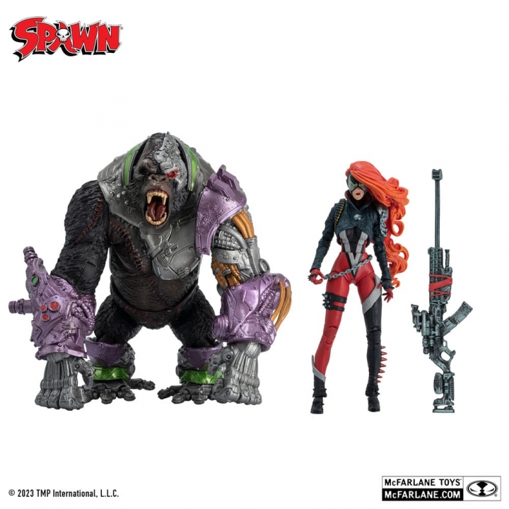 Spawn Action Figures Pack of 2 She Spawn & Cygor Gold Label 18 cm