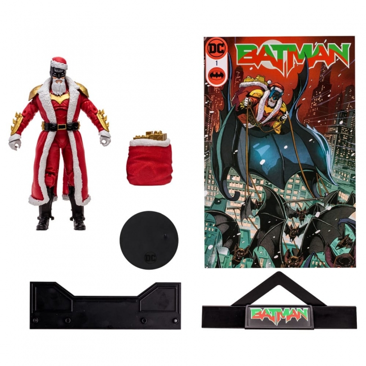 DC Multiverse Action Figure Bat Santa Blue Variant / Red Variant Gold Label 18 cm