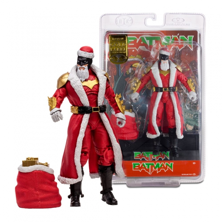 DC Multiverse Action Figure Bat Santa Blue Variant / Red Variant Gold Label 18 cm