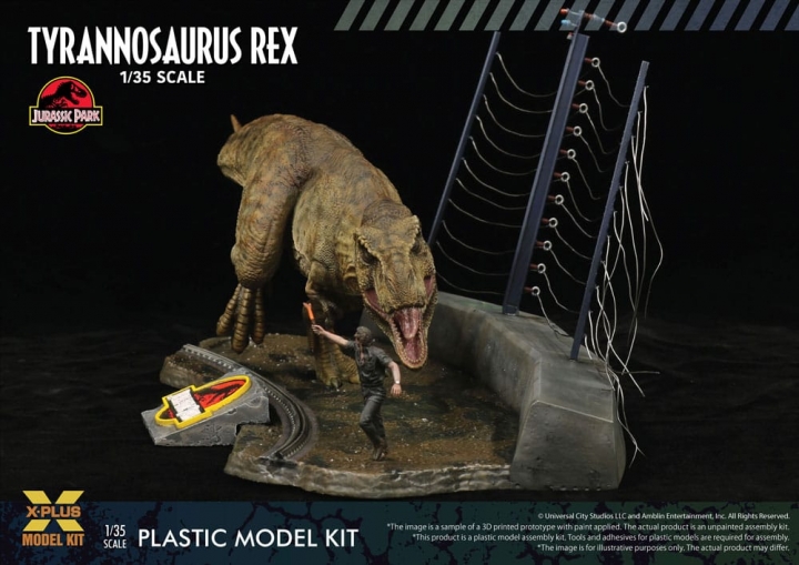 Jurassic Park Plastic Model Kit 1/35 Tyrannosaurus Rex 42 cm