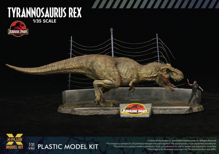 Jurassic Park Plastic Model Kit 1/35 Tyrannosaurus Rex 42 cm