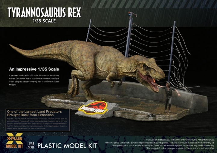 Jurassic Park Plastic Model Kit 1/35 Tyrannosaurus Rex 42 cm