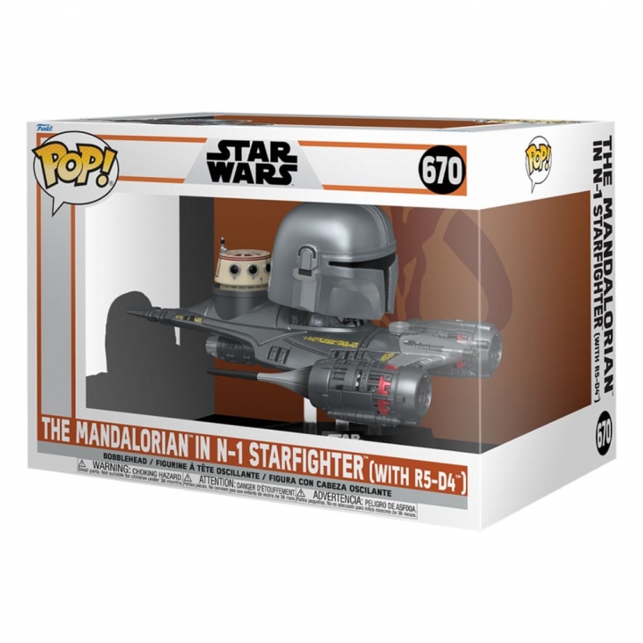 Star Wars: The Mandalorian POP! Rides Vinyl Figure Mandalorian in N1 Starfighter 15 cm