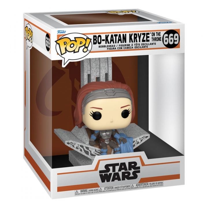 Star Wars: The Mandalorian POP! Deluxe Vinyl Figure Bo Katan w/Throne 9 cm