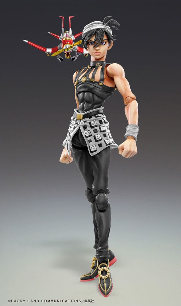 JoJo's Bizarre Adventure Action Figure Chozokado Narancia Ghirga & Aerosmith Ver. Black 15 cm