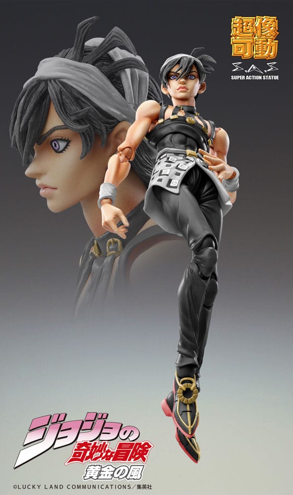 JoJo's Bizarre Adventure Action Figure Chozokado Narancia Ghirga & Aerosmith Ver. Black 15 cm