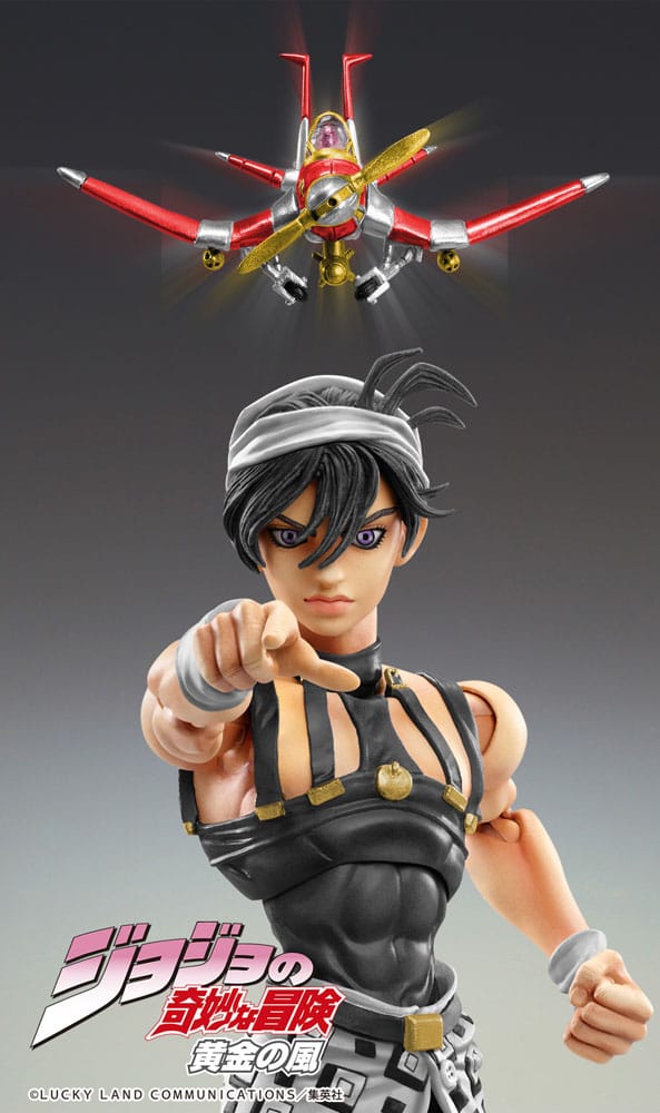 JoJo's Bizarre Adventure Action Figure Chozokado Narancia Ghirga & Aerosmith Ver. Black 15 cm