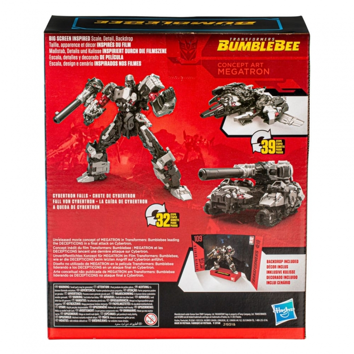 Transformers: Bumblebee Studio Series Leader Class 109 Action Figure Concept Art Megatron 22 cm