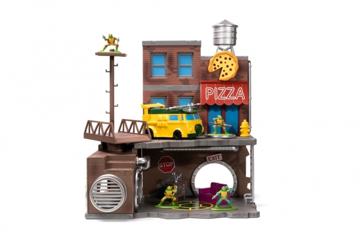 TMNT: Nano Scene Turtle Lair with 4 Metalfigs