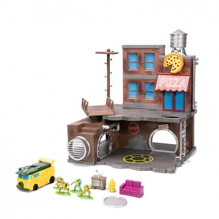 TMNT: Nano Scene Turtle Lair with 4 Metalfigs