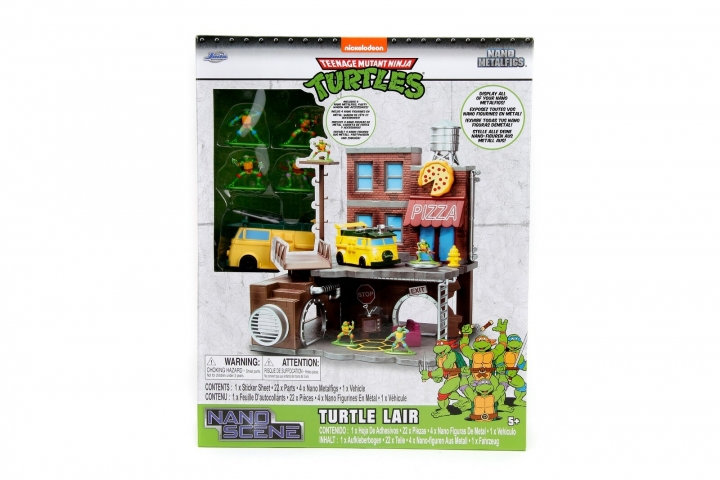 TMNT: Nano Scene Turtle Lair with 4 Metalfigs