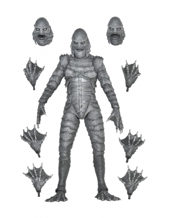 Universal Monsters Action Figure Ultimate Creature from the Black Lagoon B&W 18 cm