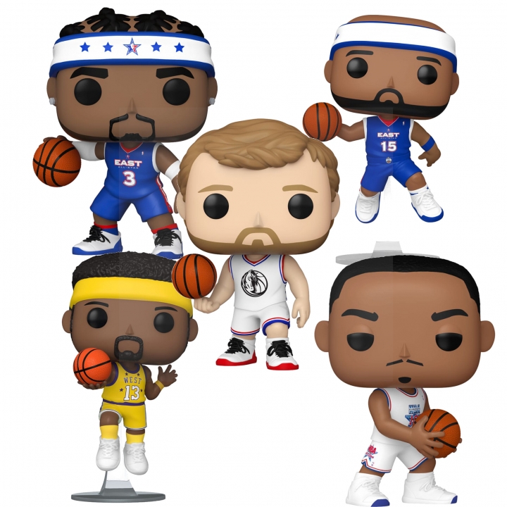 NBA Legends POP! Sports Vinyl Figure Carter / Chamberlain / Rodman / Iverson / Nowitzki 9 cm