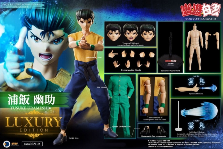 Yu Yu Hakusho Action Figure 1/6 Yusuke Urameshi (Luxury Version) 30 cm