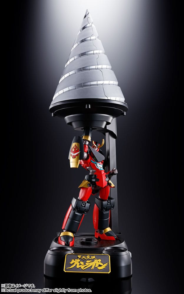 Tengen Toppa Gurren Lagann Soul of Chogokin Diecast GX-107 Gurren Lagann & Giga Drill Set 18 cm