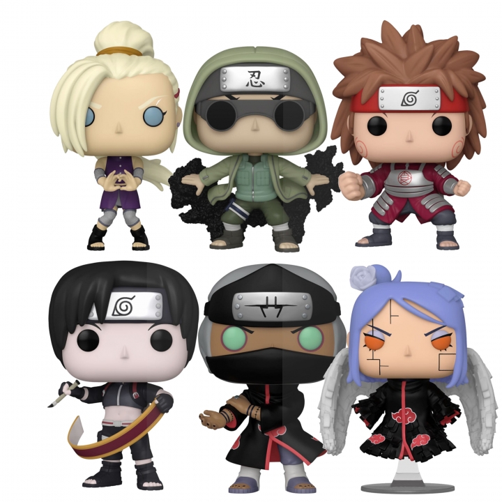 Naruto Pop! Animation Vinyl Figure Konan / Kakuzu / Ino / Sai / Choji / Shino 9 cm