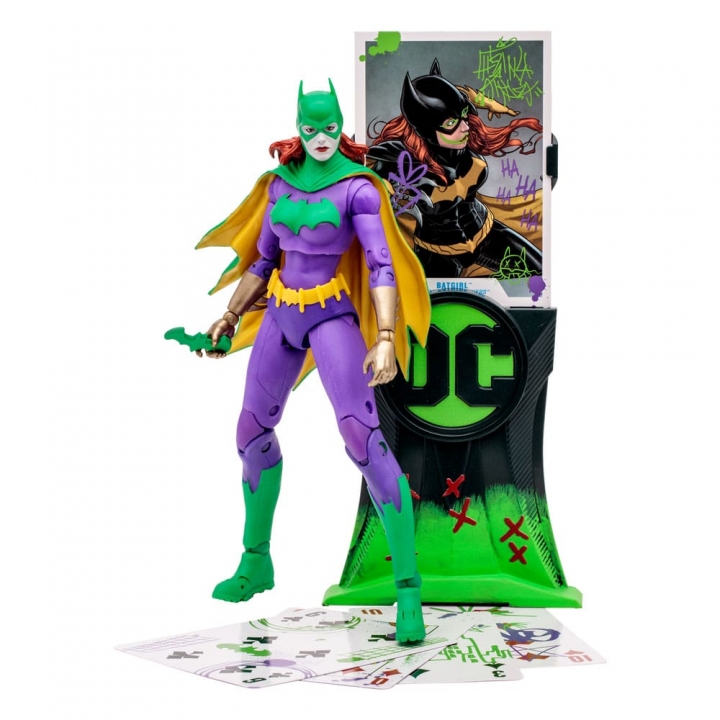 DC Multiverse Action Figure Batgirl Jokerized Three Jokers Gold Label 18 cm