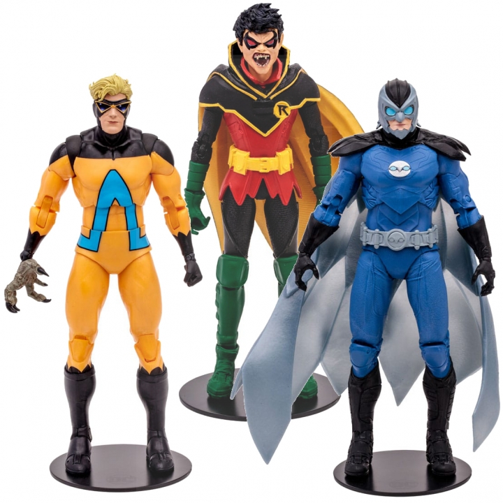 DC Multiverse Action Figure Animal Man / Owlman / Damian Wayne Robin18 cm